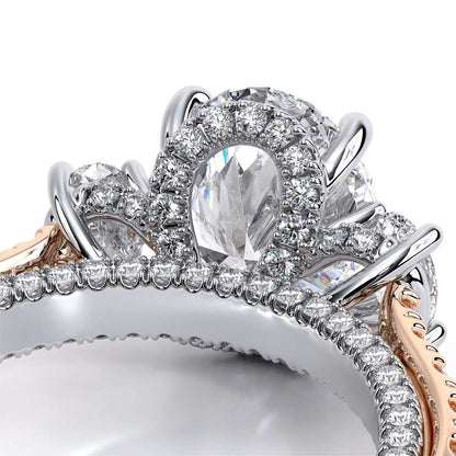 Verragio Three-Stone Oval Engagement Ring