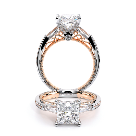 Verragio Three-Stone Princess Engagement Ring