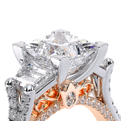 Verragio Three-Stone Princess Engagement Ring