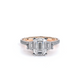 Verragio Three-Stone Emerald Engagement Ring
