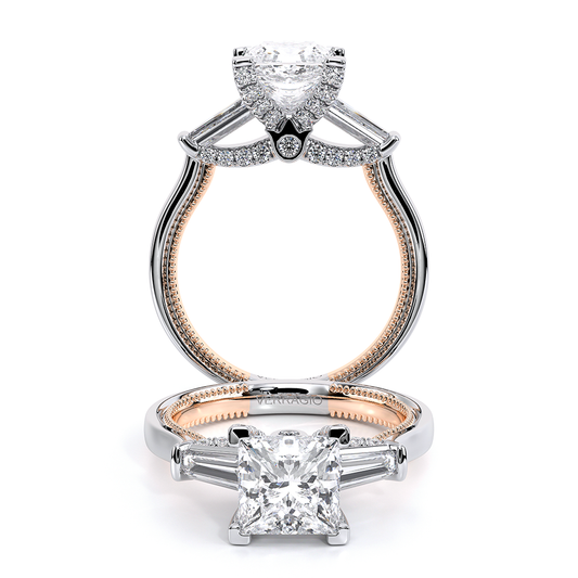Verragio Three-Stone Princess Engagement Ring