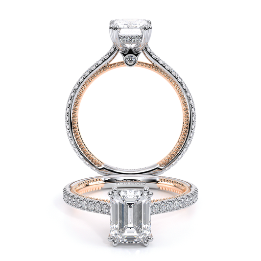 Verragio Pave Emerald Engagement Ring