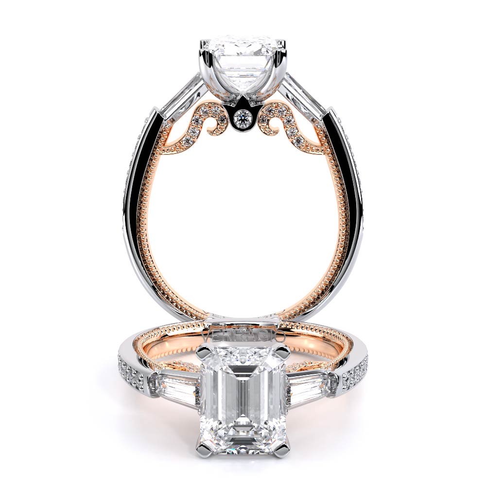 Verragio Three-Stone Emerald Engagement Ring