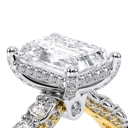 Verragio Pave Emerald Engagement Ring