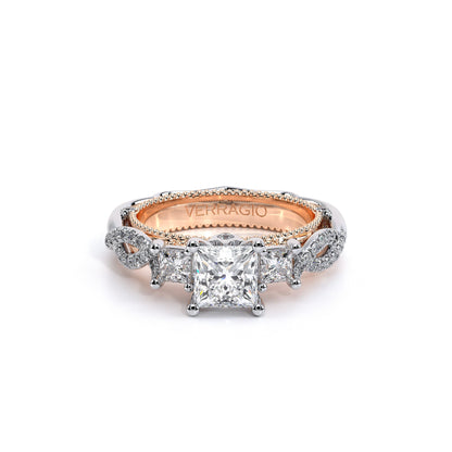 Verragio Three-Stone Princess Engagement Ring