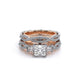 Verragio Three-Stone Princess Engagement Ring
