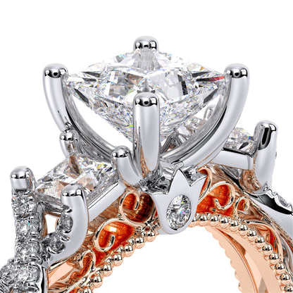 Verragio Three-Stone Princess Engagement Ring
