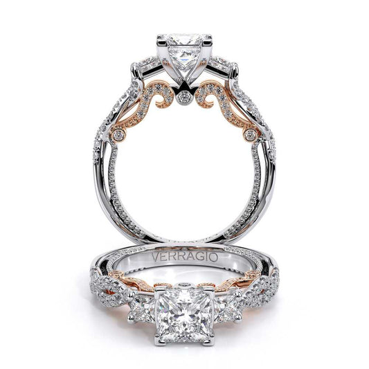 Verragio Three-Stone Princess Engagement Ring