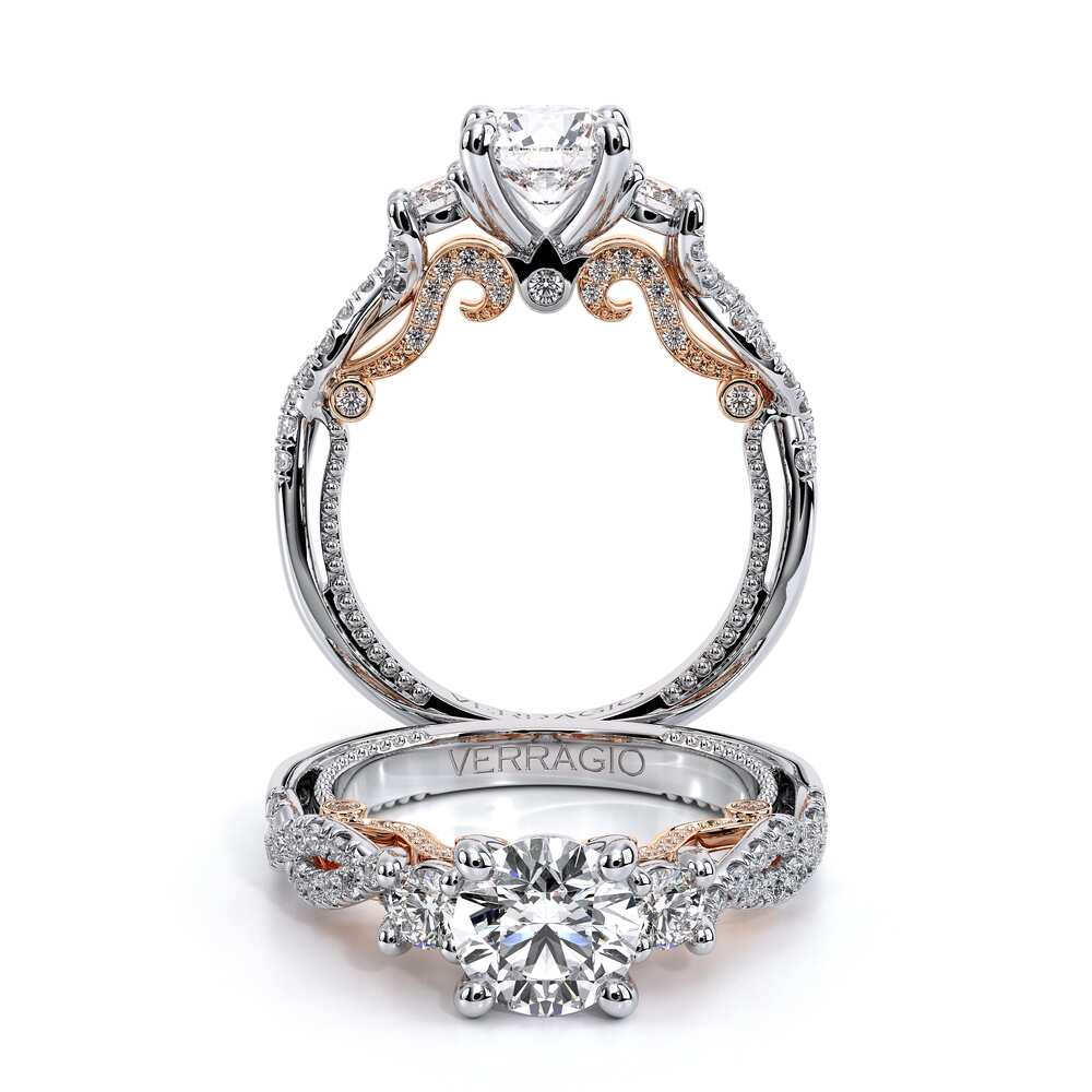 Verragio Three-Stone Round Engagement Ring