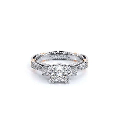 Verragio Three-Stone Princess Engagement Ring