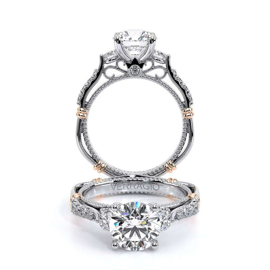 Verragio Three-Stone Round Engagement Ring