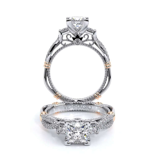 Verragio Three-Stone Princess Engagement Ring