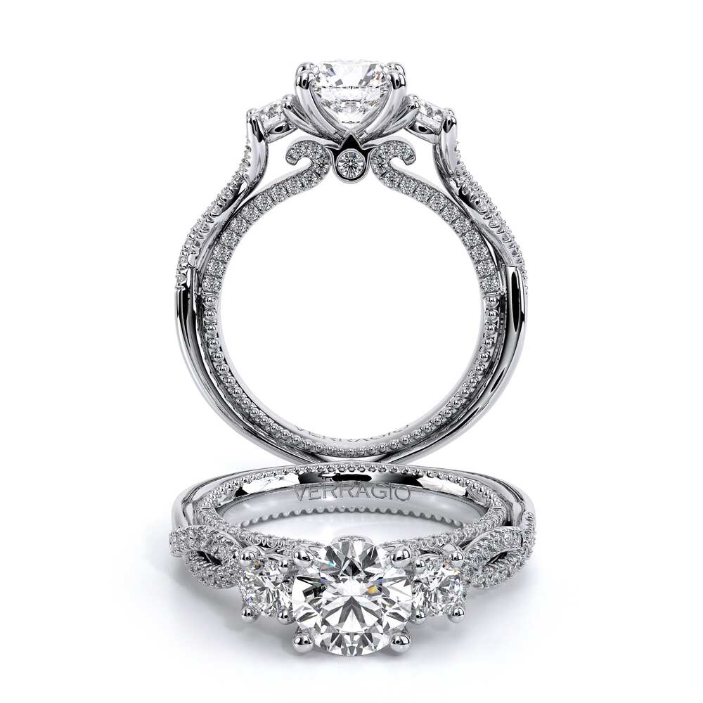 Verragio Three-Stone Round Engagement Ring