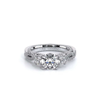 Verragio Three-Stone Round Engagement Ring