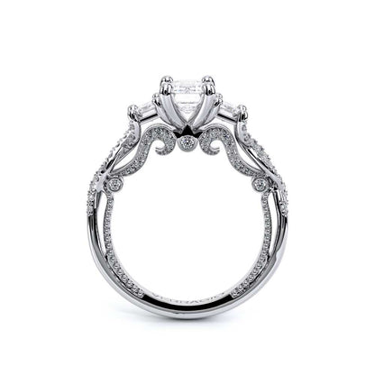 Verragio Three-Stone Emerald Engagement Ring