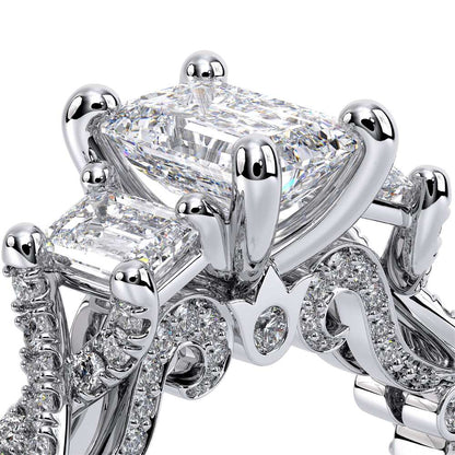 Verragio Three-Stone Emerald Engagement Ring