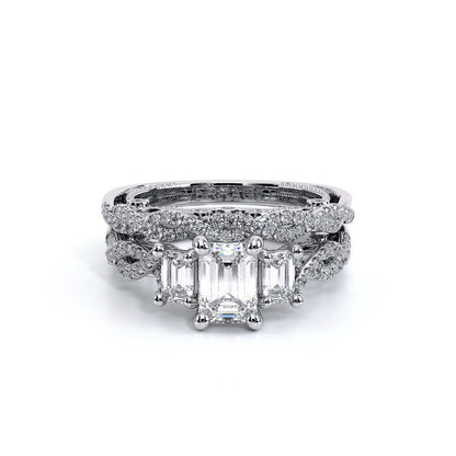 Verragio Three-Stone Emerald Engagement Ring