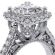 Verragio Halo Princess Engagement Ring