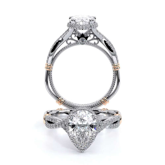 Verragio Halo Pear Engagement Ring