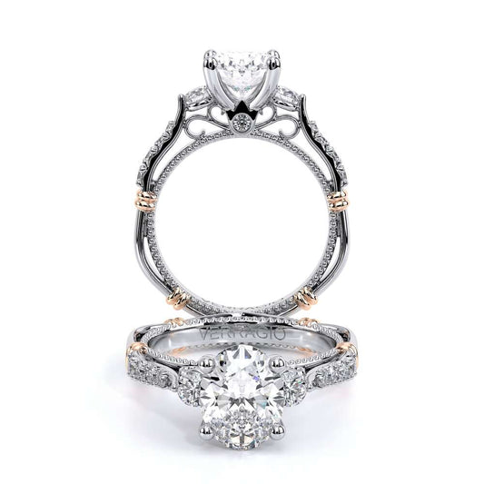 Verragio Three-Stone Oval Engagement Ring