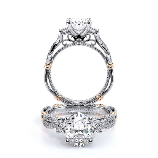 Verragio Three-Stone Oval Engagement Ring