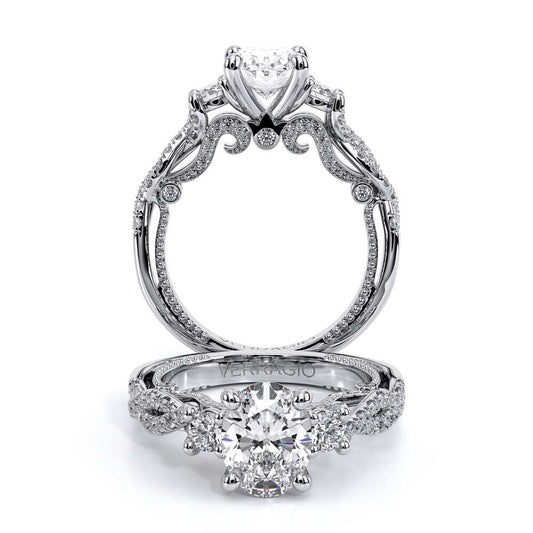 Verragio Three-Stone Oval Engagement Ring