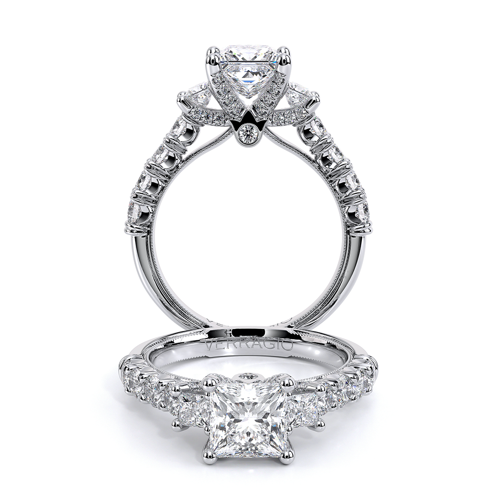Verragio Three-Stone Princess Engagement Ring