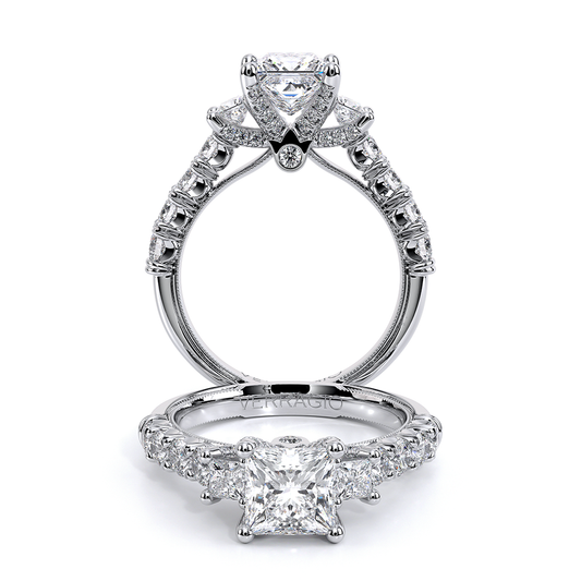 Verragio Three-Stone Princess Engagement Ring