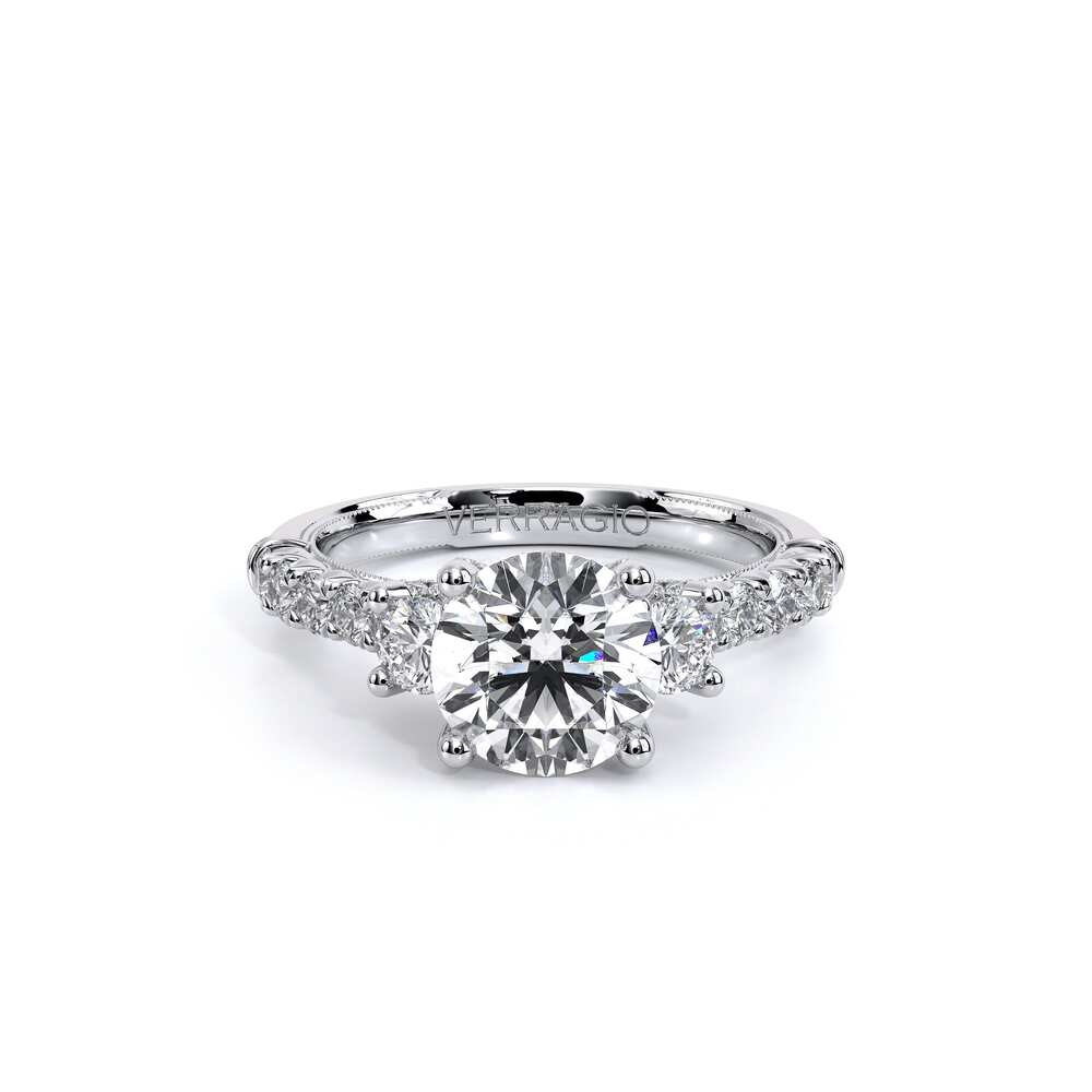 Verragio Three-Stone Round Engagement Ring