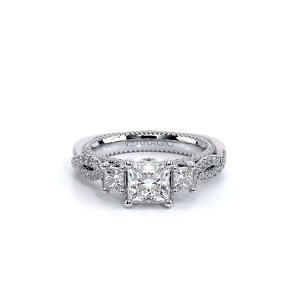 Verragio Three-Stone Princess Engagement Ring