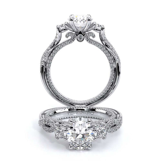Verragio Three-Stone Oval Engagement Ring