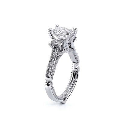 Verragio Three-Stone Emerald Engagement Ring