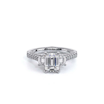 Verragio Three-Stone Emerald Engagement Ring
