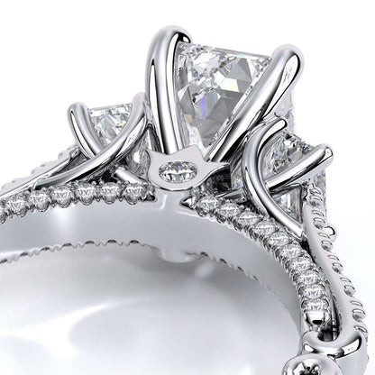 Verragio Three-Stone Emerald Engagement Ring