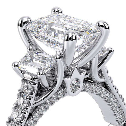 Verragio Three-Stone Emerald Engagement Ring