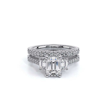 Verragio Three-Stone Emerald Engagement Ring