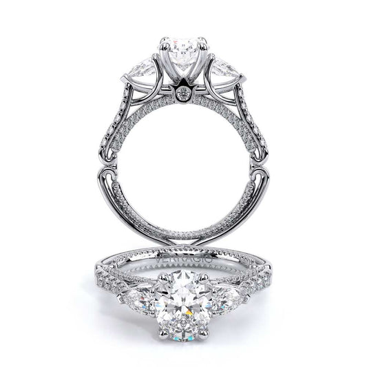 Verragio Three-Stone Oval Engagement Ring