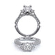Verragio Three-Stone Princess Engagement Ring
