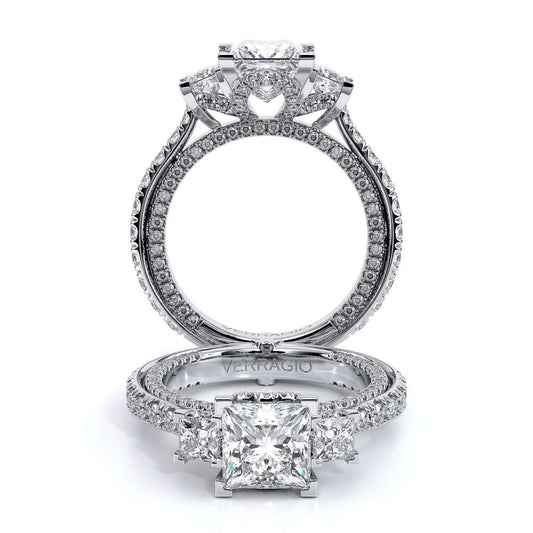 Verragio Three-Stone Princess Engagement Ring
