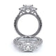 Verragio Three-Stone Princess Engagement Ring