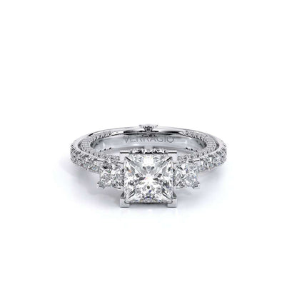 Verragio Three-Stone Princess Engagement Ring