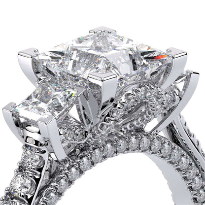 Verragio Three-Stone Princess Engagement Ring