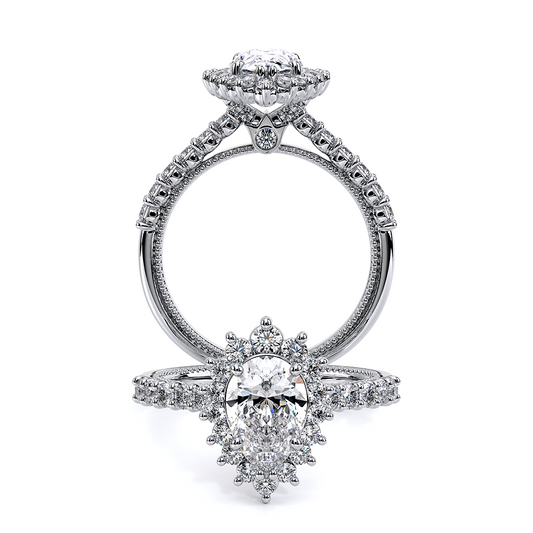 Verragio Halo Pear Engagement Ring