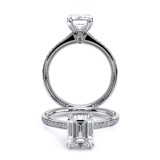 Verragio Solitaire Emerald Engagement Ring