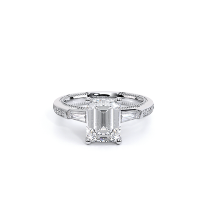 Verragio Three-Stone Emerald Engagement Ring