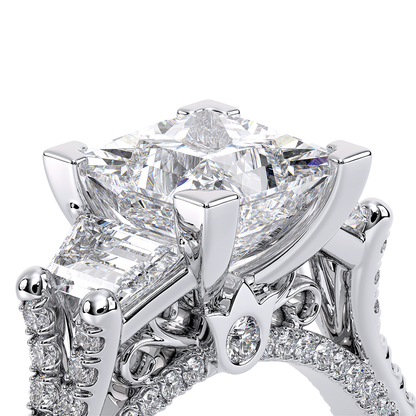 Verragio Three-Stone Princess Engagement Ring