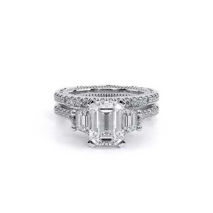 Verragio Three-Stone Emerald Engagement Ring