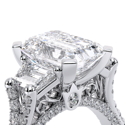 Verragio Three-Stone Emerald Engagement Ring