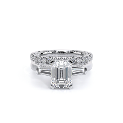 Verragio Three-Stone Emerald Engagement Ring