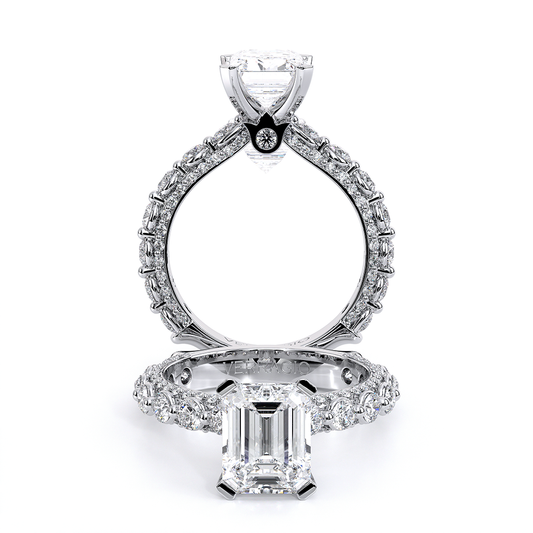 Verragio Pave Emerald Engagement Ring